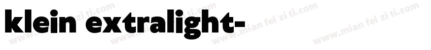 klein extralight字体转换